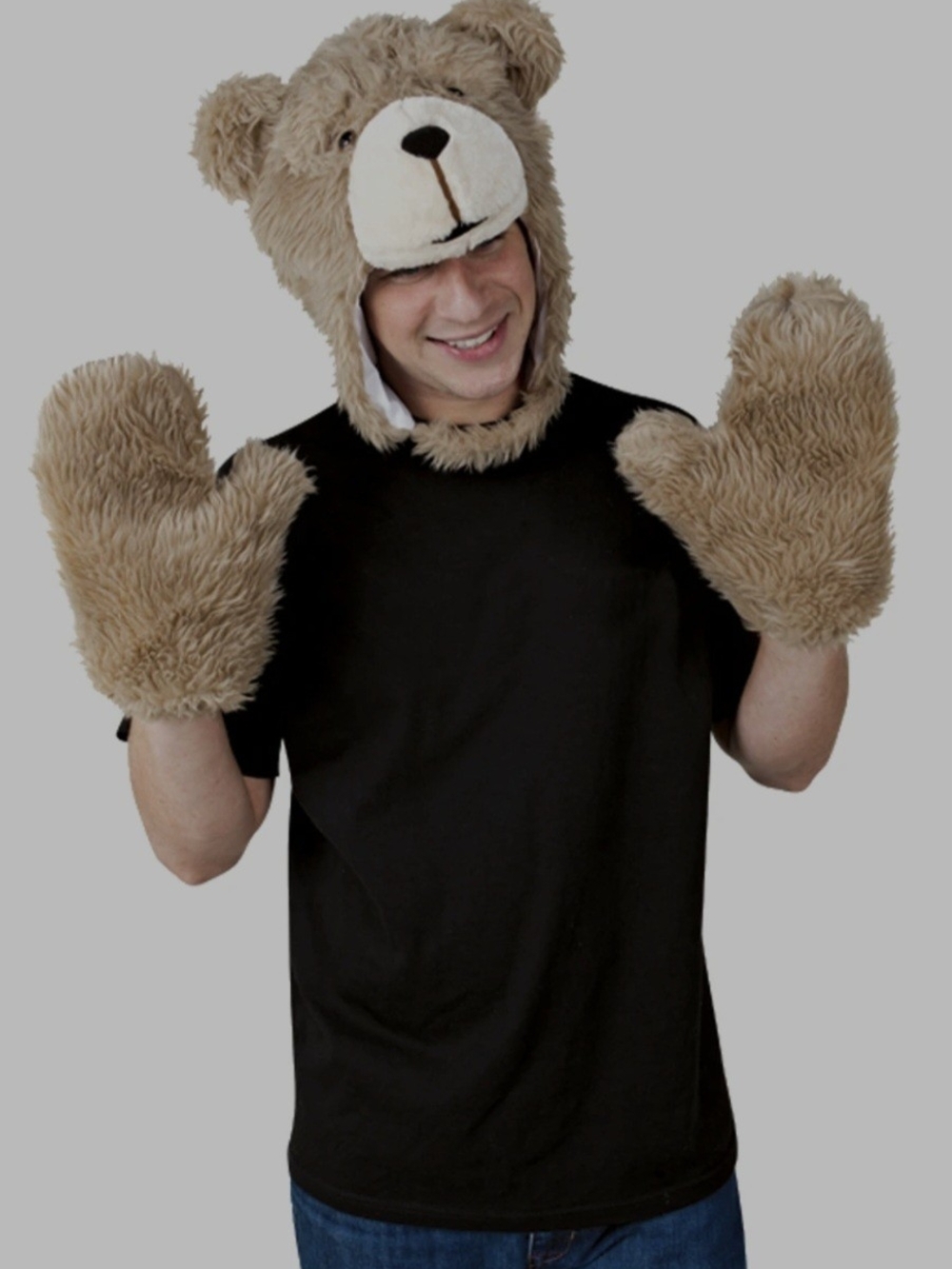 Ted Bear Hat And Mittens Costume Accessory Kit